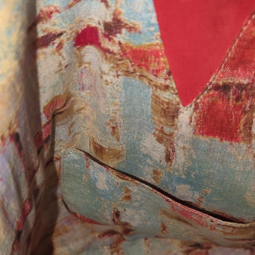 Anthropologie Red Suede with Leather Trim Details Slouchy Bag - Picture 9 of 12